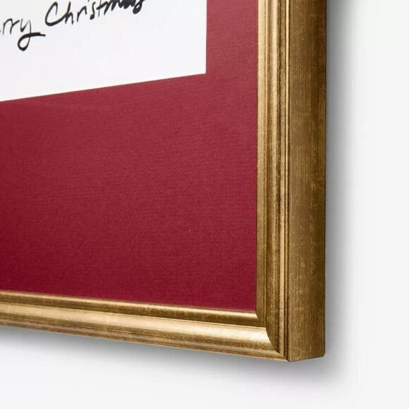 Threshold Studio McGee 14"x14" Merry Christmas Santa and Reindeer Framed Wall Ar - Picture 3 of 5